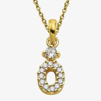 Unique Gold Plated Cubic Zirconia Oval Pendant Necklace MK-1006GO