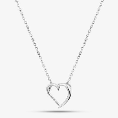 Fashionista Silver Sterling Silver Open Heart Pendant AP14653/R