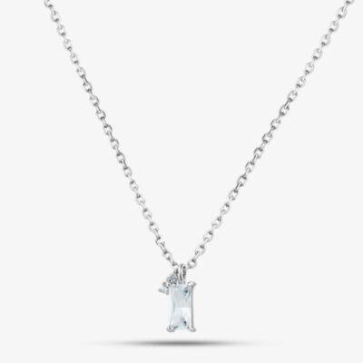 Fashionista Silver Sterling Silver Baguette Cut Cubic Zirconia Pendant AP14945Z/R