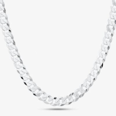 Silver 20 Inch Flat Curb Chain SUFC-880-AG-20