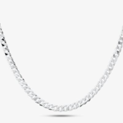 Silver 20 Inch Flat Curb Chain SUFC-510-AG-20
