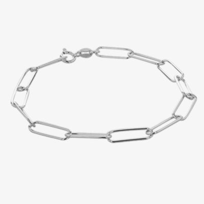 Silver Paperlink Chain Bracelet 8.29.1542