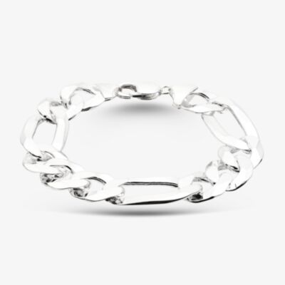 Sterling Silver Flat Figaro Chain Bracelet 8.25.0184