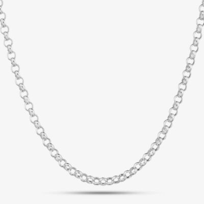 Gold Classic Silver 18 Inch Belcher Chain HRBP-350-AG-18