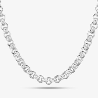 Gold Classic Silver 20 Inch Patterned Belcher Chain SBEB-700-AG-20