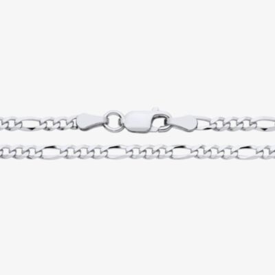 Fashionista Silver Sterling Silver 24 Inch Flat Figaro Chain S1049-24