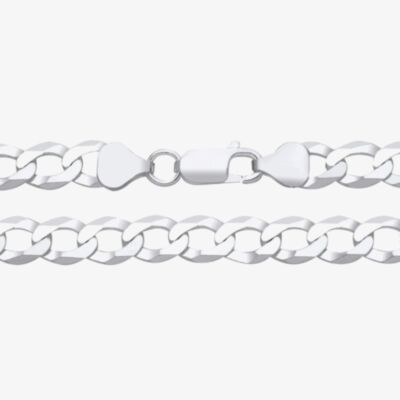 Fashionista Silver Sterling Silver 8 Inch Curb Chain Bracelet S1025-08