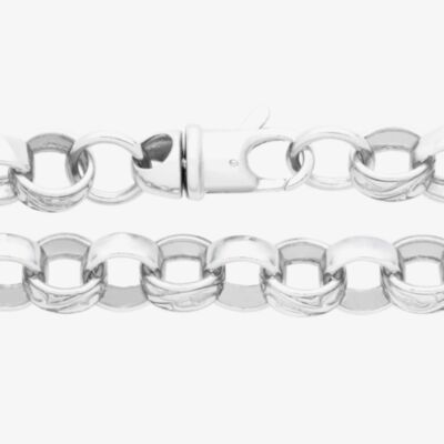 Fashionista Silver Sterling Silver 22 Inch Patterned Belcher Chain S1073-22