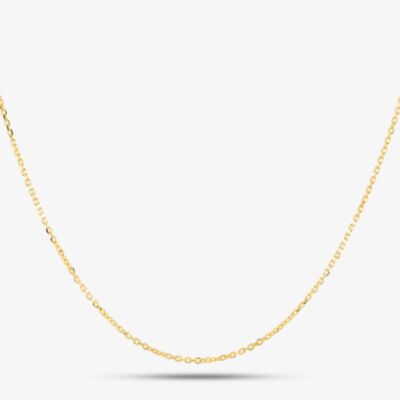 Gold Plated 20 Inch Trace Chain CA4DC040/0.50 GP