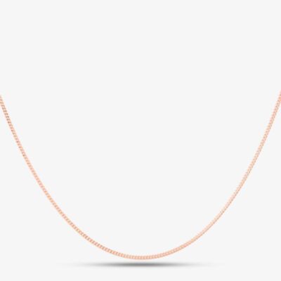 Rose Gold Plated 16 Inch Flat Curb Chain CU2DC035/0.40