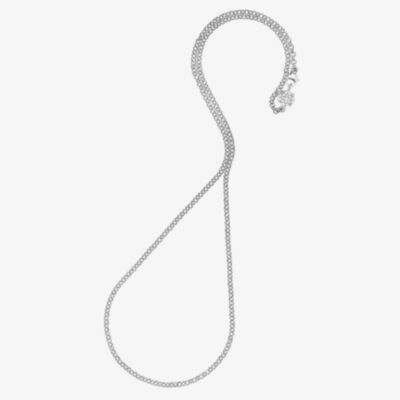 Dower & Hall Sterling Silver Belcher Chain Necklace CHN-MED-PLAIN-S