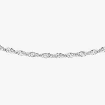 Silver 20 Inch Diamond-Cut Twist Curb Chain 8.13.0655