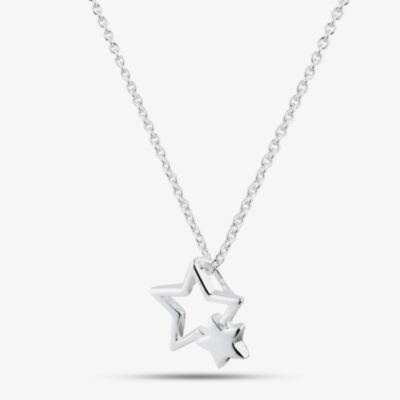 Fashionista Silver Sterling Silver Double Star Pendant 016-31627/SP