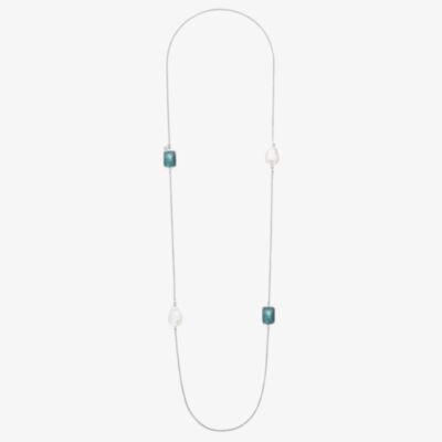 Claudia Bradby Savanna Pearl and Aquamarine Necklace CBNL0121