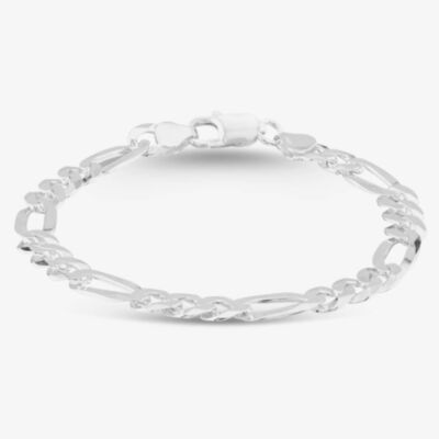 Sterling Silver 8.5 Inch Figaro Chain Bracelet SFFP-810-AG-8.5