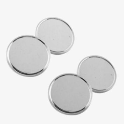 Sterling Silver Round Edged Chain Cufflinks LC42 19RD/L