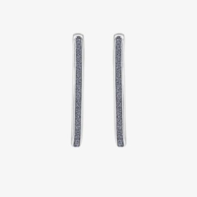 Silver 27mm Stardust Half Hoop Earrings 8.51.3178