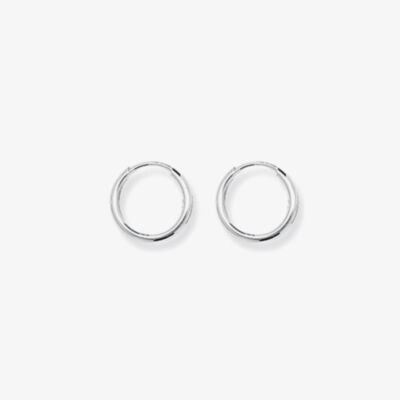 Silver Classic Sterling Silver 11mm Sleeper Hoop Earrings G5531