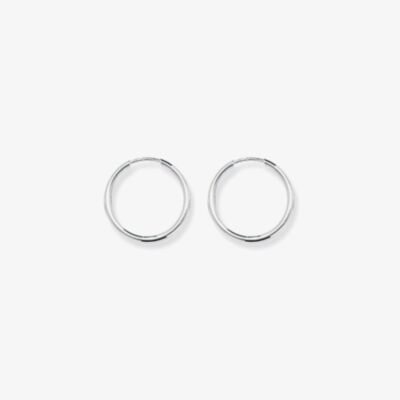 Silver Classic Sterling Silver 16mm Sleeper Hoop Earrings G5533