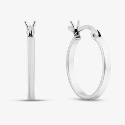 Fashionista Silver Sterling Silver Flat Hoop Earrings TTE4769150000R1