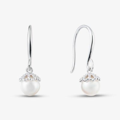Fashionista Silver Sterling Silver Freshwater Pearl Drop Earrings AE25467WFM/R