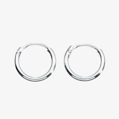 Sterling Silver 10mm Small Hoop Earrings H040