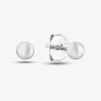 Silver Single Ball Stud Earrings SED0391B
