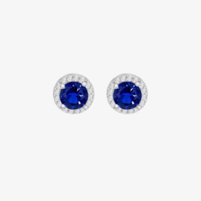 Sterling Silver Brilliant Cut Cubic Zirconia Halo Stud Earrings 8.59.1799