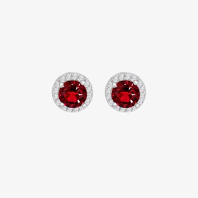 Sterling Silver Brilliant Cut Cubic Zirconia Halo Stud Earrings 8.59.1809