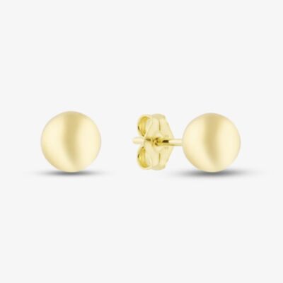 Silver Gold Plated 6mm Ball Stud Earrings S4007