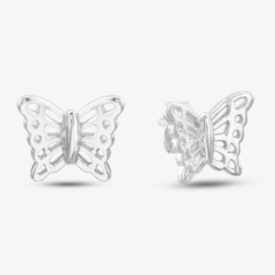 Silver Cut Out Butterfly Stud Earrings 8.55.5279