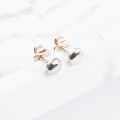 Sterling Silver Round Stud Earrings 12065