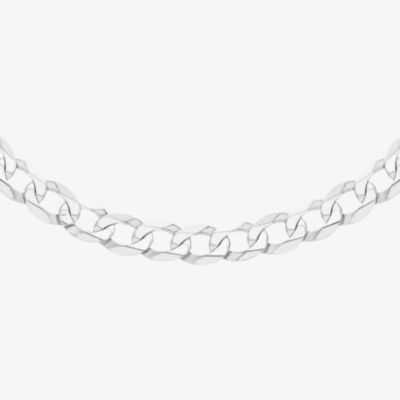 Sterling Silver 20 Inch Flat Curb Chain Necklace 8.13.6365