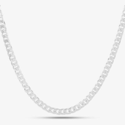 Sterling Silver 22 Inch Diamond-Cut Curb Chain 8.13.1916