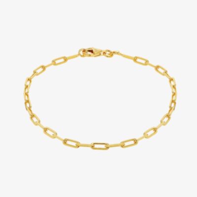LUXE Silver Gold Plated Paperlink Chain Bracelet 8.26.0062