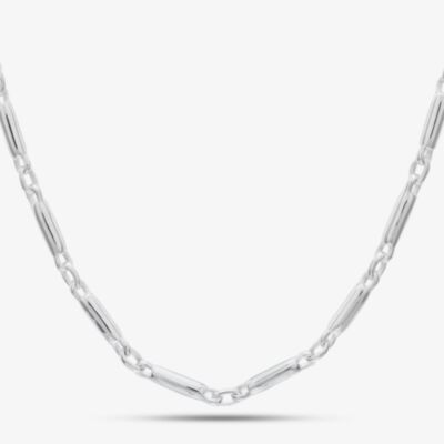 Argentium Silver 18 Inch Tube Bar Chain ARG-943014-18