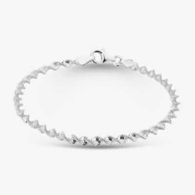 Sterling Silver 3.6mm Twisted Chain Bracelet B3022