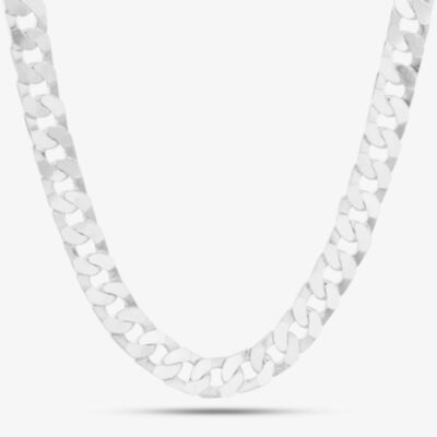 Sterling Silver 22 Inch Flat Square Heavy Curb Necklace 8.13.7026