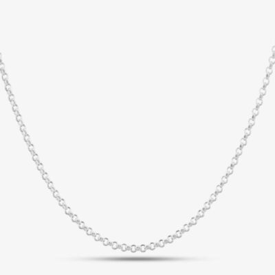 Silver 16inch Round Belcher Chain N458