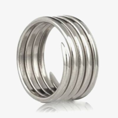 Amulette Silver Labyrinth Five Coil Ring R001SIL K