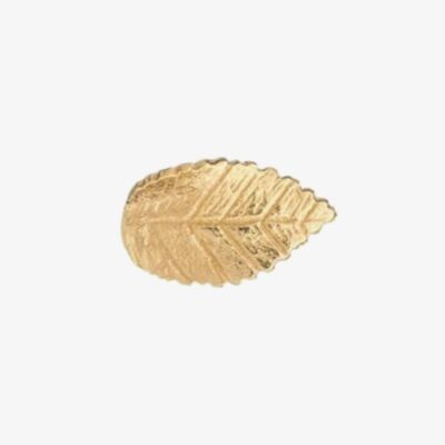 Amulette Gold Plated Small Leaf Ring Charm CHM-LEAF/YGP