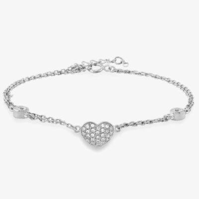 Rosa Lea Heart Double Chain Bracelet BJ-BR212C