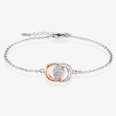 Rosa Lea Pave Intertwined Rings Bracelet BJ-BR362CRG0.5