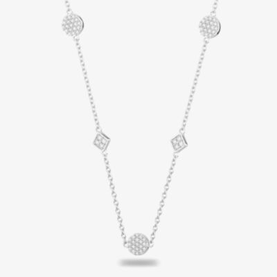 Rosa Lea Pave Squares & Circles Necklace AM-2THB017804
