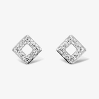 Rosa Lea Pave Square Stud Earrings AM-2THB009104
