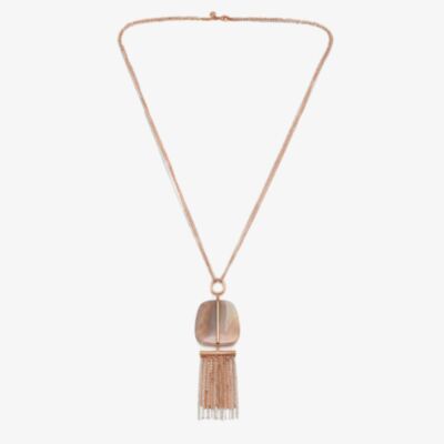Lola Rose Ladies Bassa Rose Gold Plated Agate Tassel Necklace 1M0181 219000