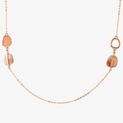 Lola Rose Ladies Bassa Rose Gold Plated Agate Charm Necklace 1M0187 219000