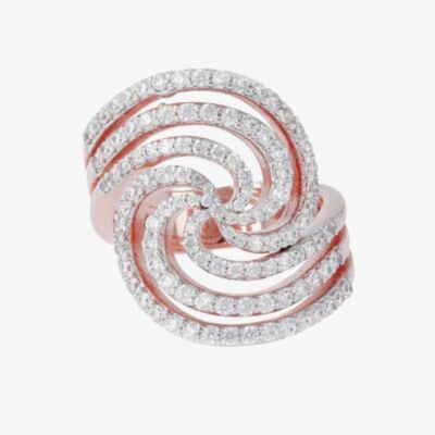 Bronzallure Ladies Altissima Whirls Cubic Zirconia Pave Ring WSBZ00778.WR