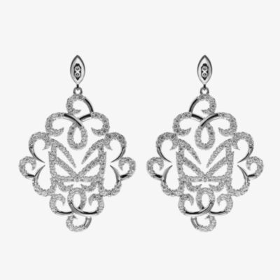 Vamp London Ladies Hidden Mask Fancy Silver Earrings HM038-SI-C