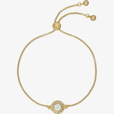 Ted Baker Soleta Gold Tone Plated Crystal Halo Toggle Bracelet TBJ3699-02-02